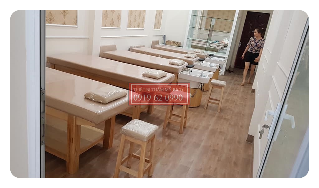 Giường gỗ spa cao cấp