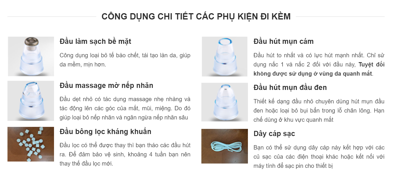 Công dụng Máy hút mụn