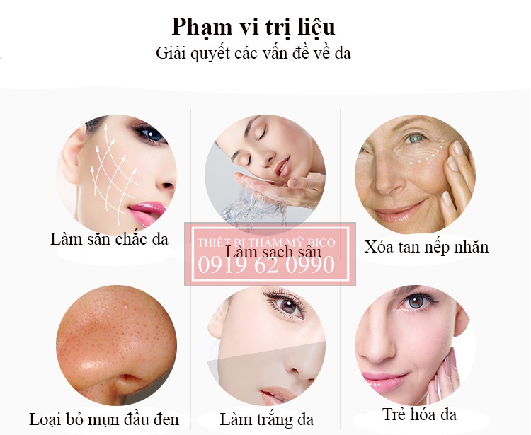 Phạm vi trị liệu của máy chăm sóc da Aqua Peeling 6in1 Hàn Quốc