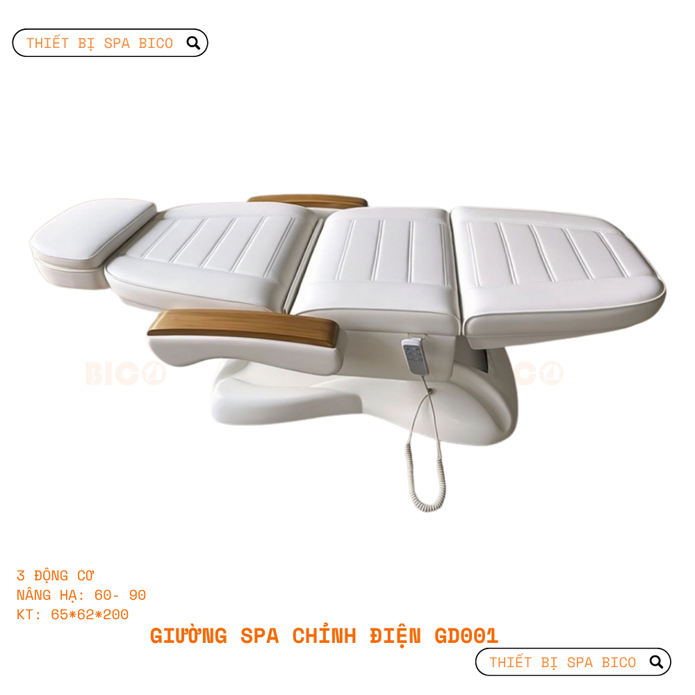 Giường Spa Chỉnh Điện Cao Cấp GD002