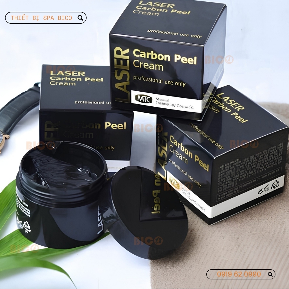 Kem than hoạt tính trẻ hóa da Laser Carbon Peel Cream MTC Skin.