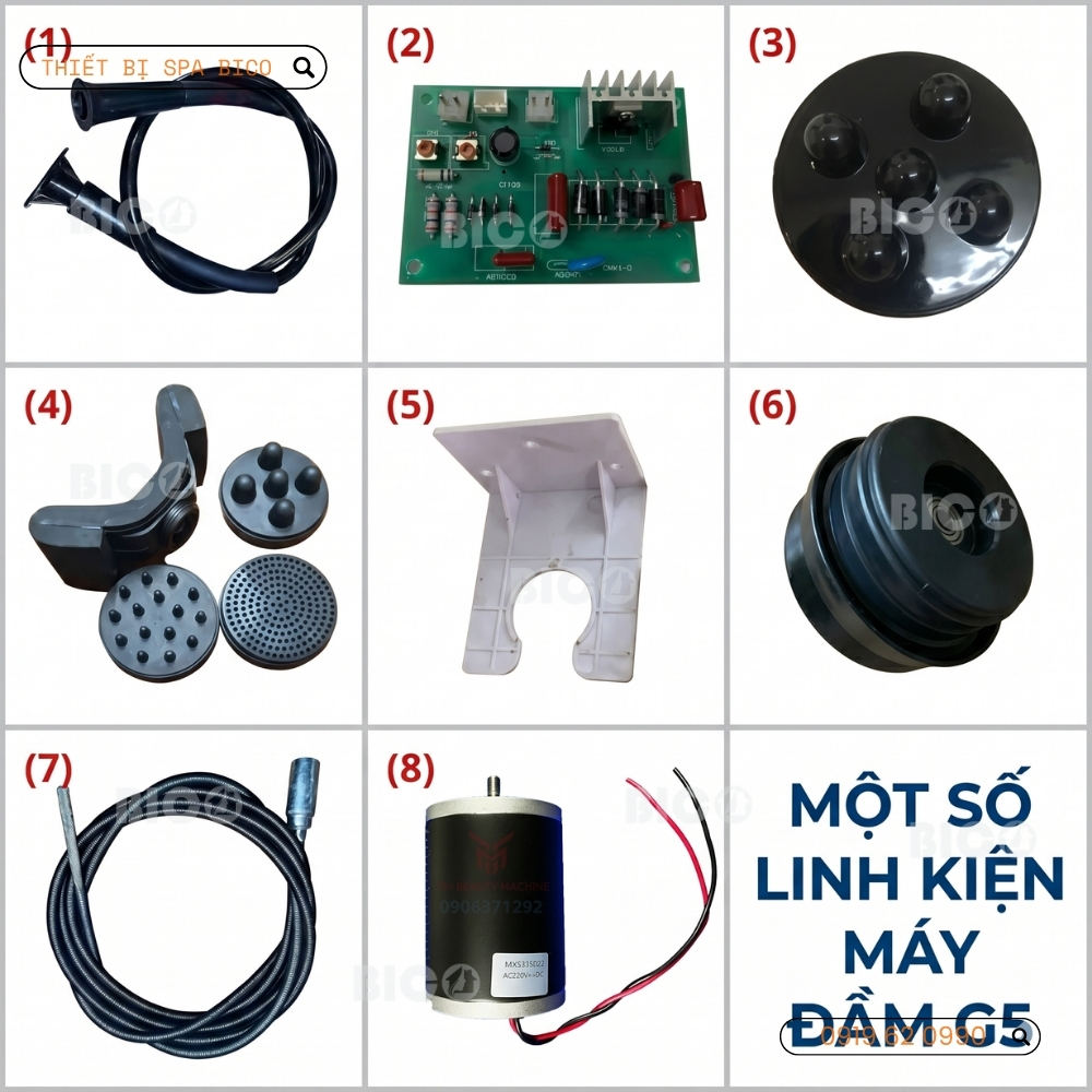 Các linh kiện thay thế cho máy dầm G5 dùng trong spa và thẩm mỹ