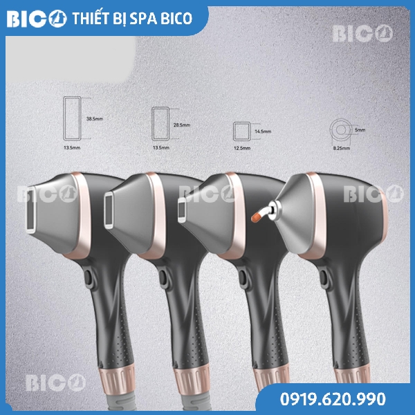 Máy triệt lông diode laser HIDL Sanhe với 4 thấu kính khác nhau
