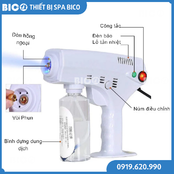 Máy Phun Trắng Da Nano Cầm Tay Cho Spa