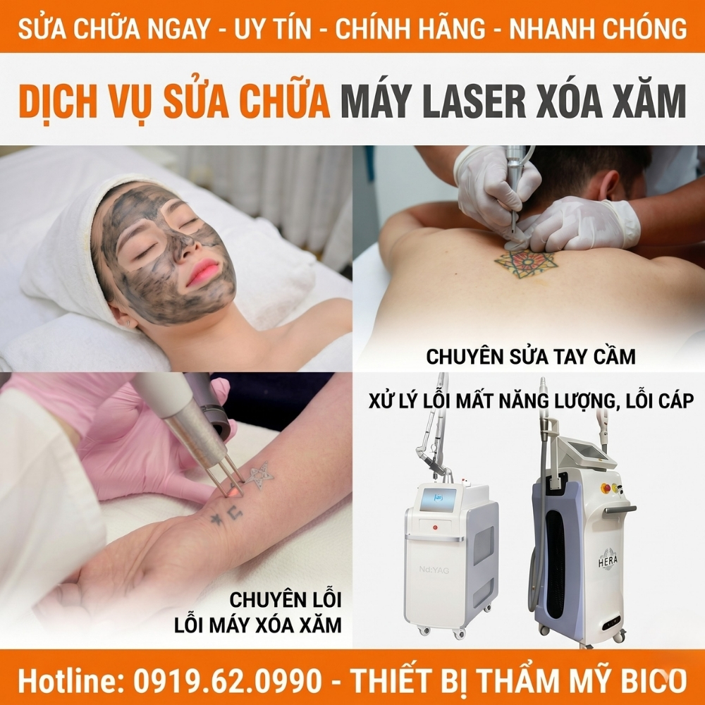 Sửa Chữa Bảo Dưỡng Máy Laser Xóa Xăm Spa&nbsp; Uy Tín -Chất Lượng